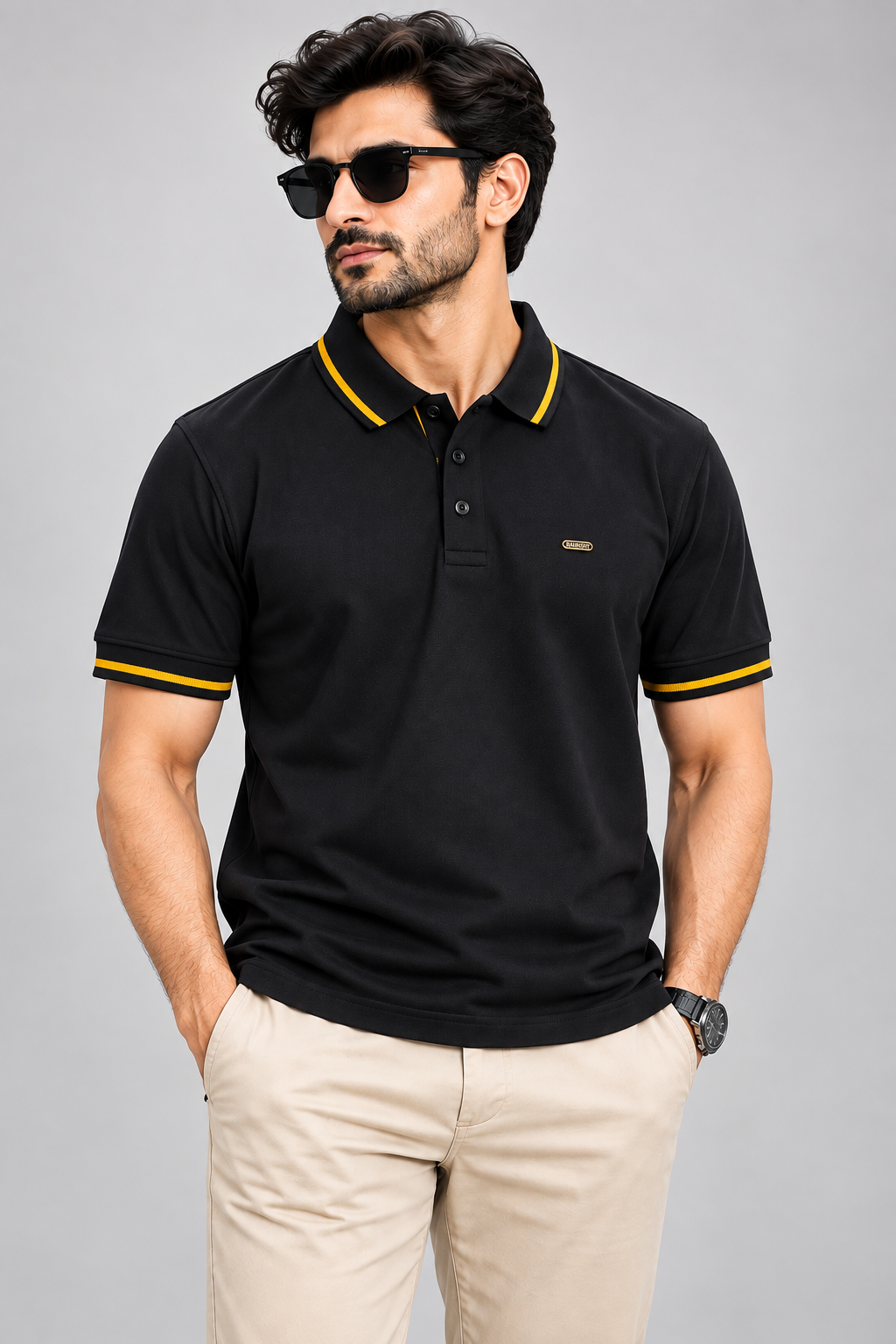 RAHNSHY Premium Contrast Polo T-Shirt