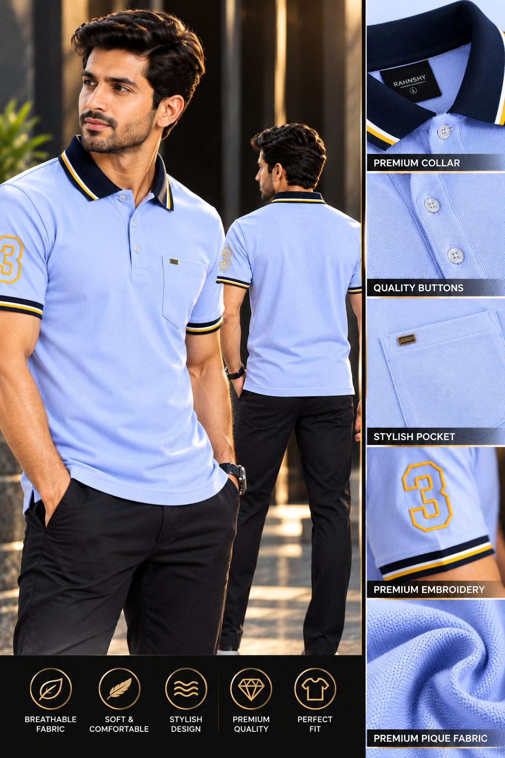Premium Polo T-Shirt – Signature Luxury Edition