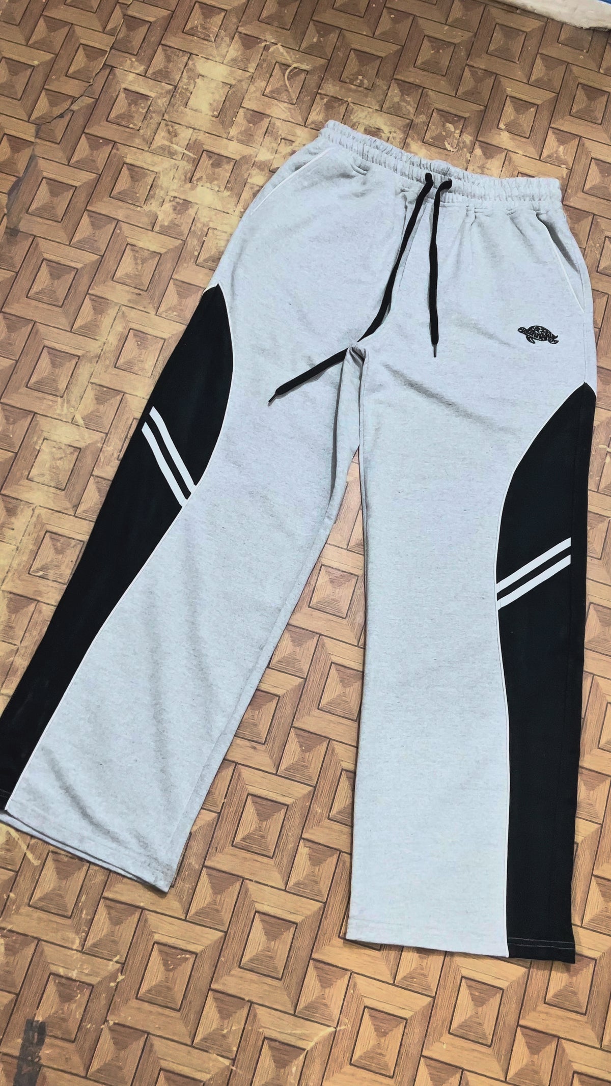 Rahnshy Premium Grey & Black Colourblock Track Lower